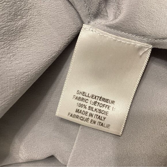 Altuzarra Silk Light Blue Button-Down Blouse Front Pockets Size 6 - Picture 11 of 11